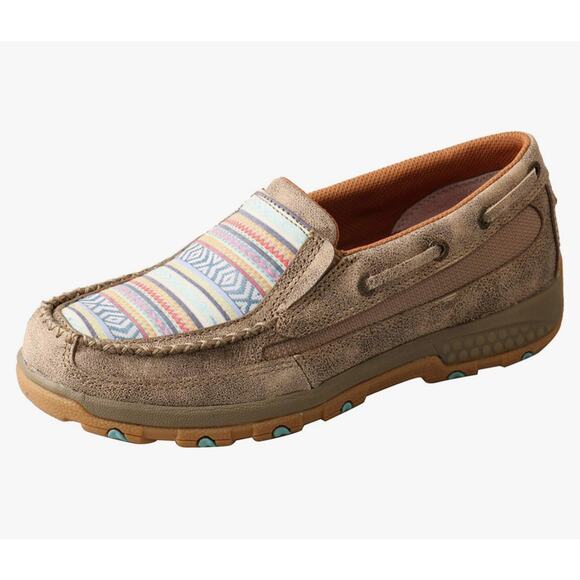 Twisted X Boots Shoes - Twisted X Women's Slip On Driving Mocassins, Aztec Western, Machine Washable